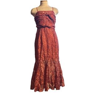 La Maison Tululah Etoile Midi Dress Melon Pink Size Small New with Tags